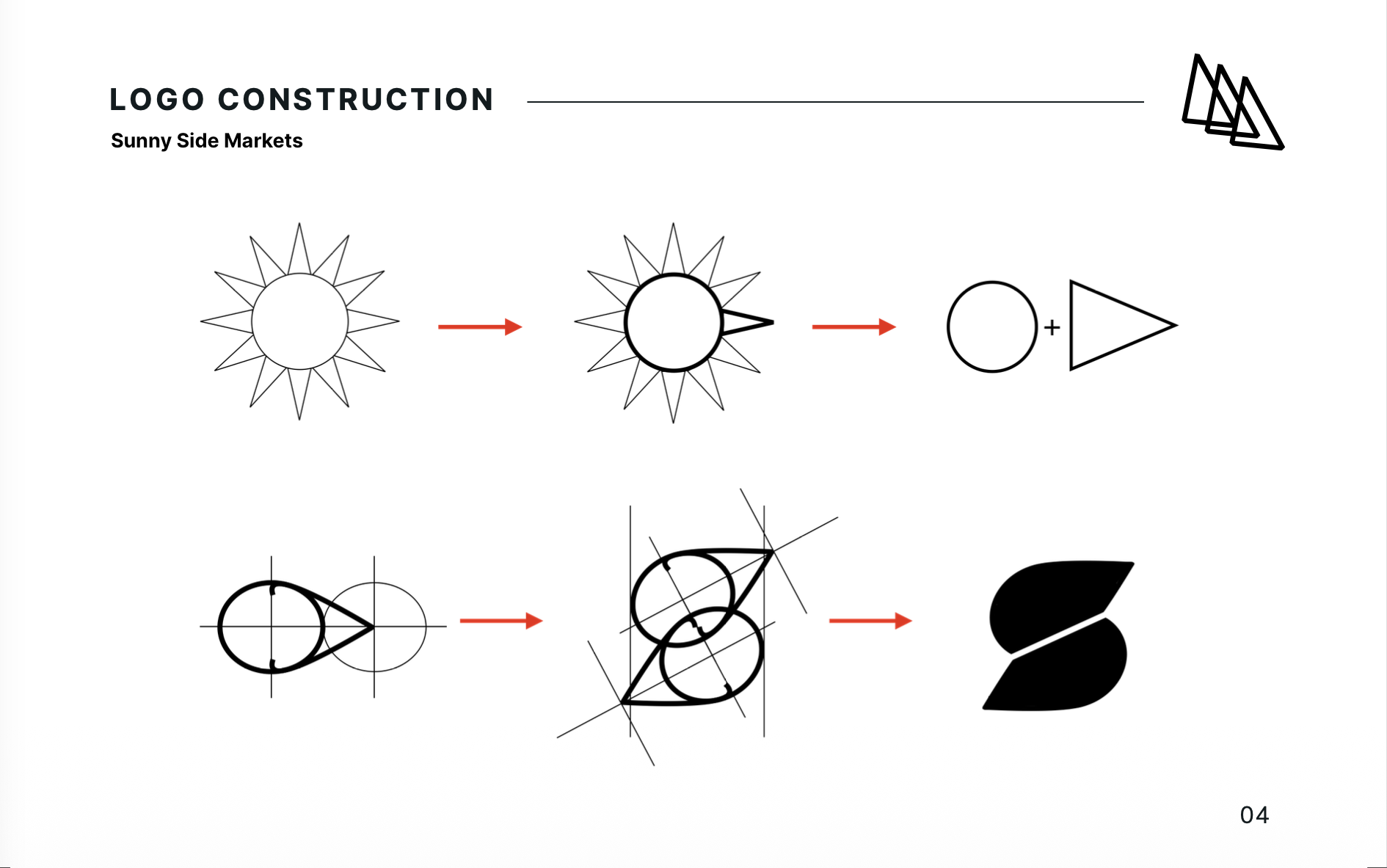 Logo construction geometry — brand identity process by IIIDCO, Fort Lauderdale